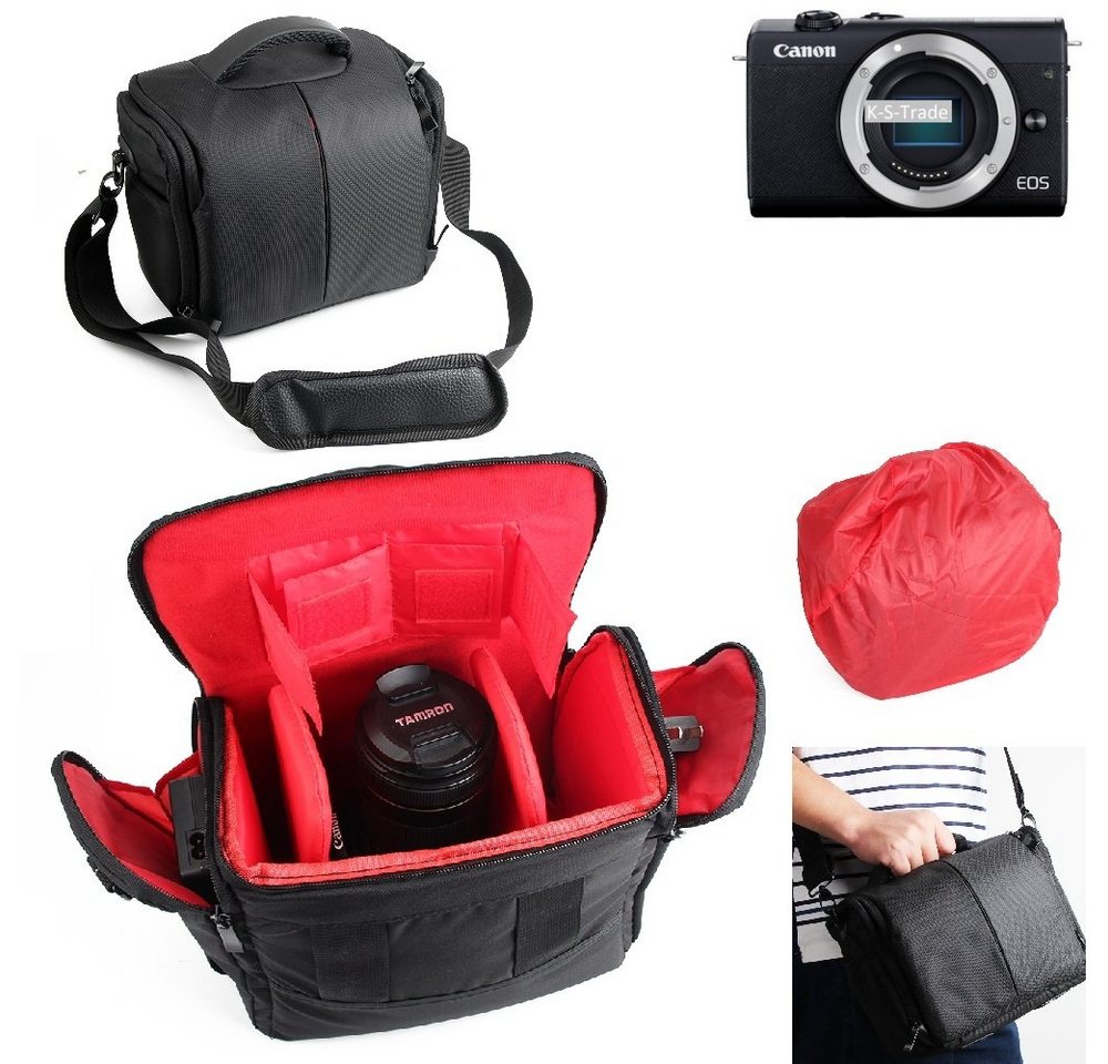 K-S-Trade Kameratasche für Canon EOS M200, Kameratasche Fototasche Schultertasche Zubehör Tasche einteilbare von K-S-Trade