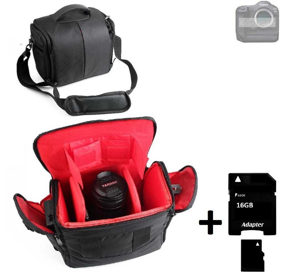 K-S-Trade Kameratasche für Canon EOS R3, Kameratasche Fototasche Umhängetasche Schultertasche Zubehör von K-S-Trade