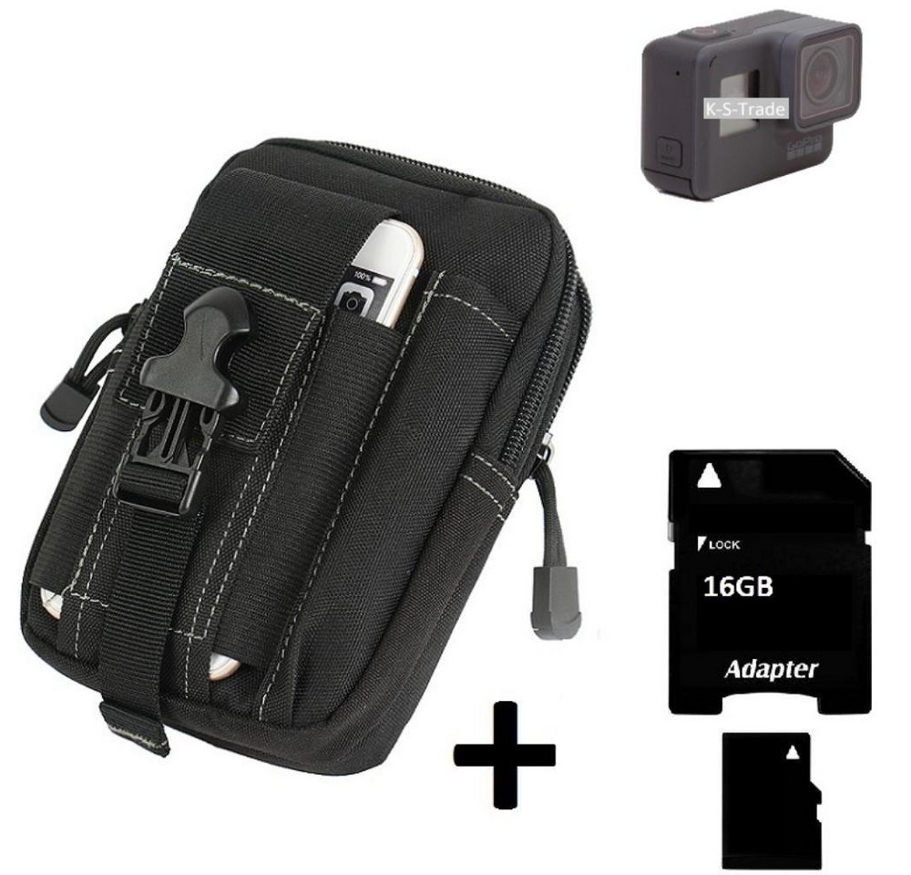 K-S-Trade Kameratasche für GoPro Hero 5 Black, Gürteltasche / Holster schwarz Schutz Hülle Kameratasche von K-S-Trade