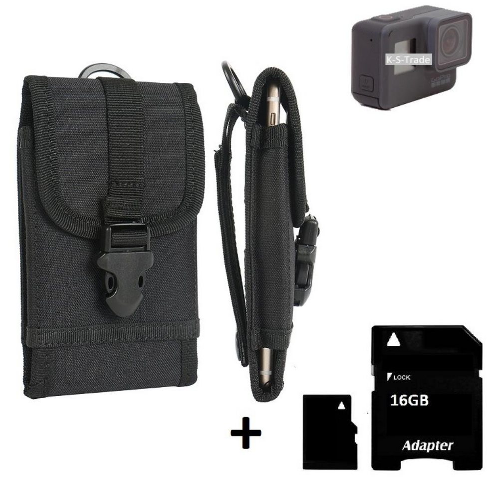 K-S-Trade Kameratasche für GoPro Hero 5 Black, Kameratasche Gürteltasche Outdoor Gürtel Tasche Kompaktkamera + von K-S-Trade