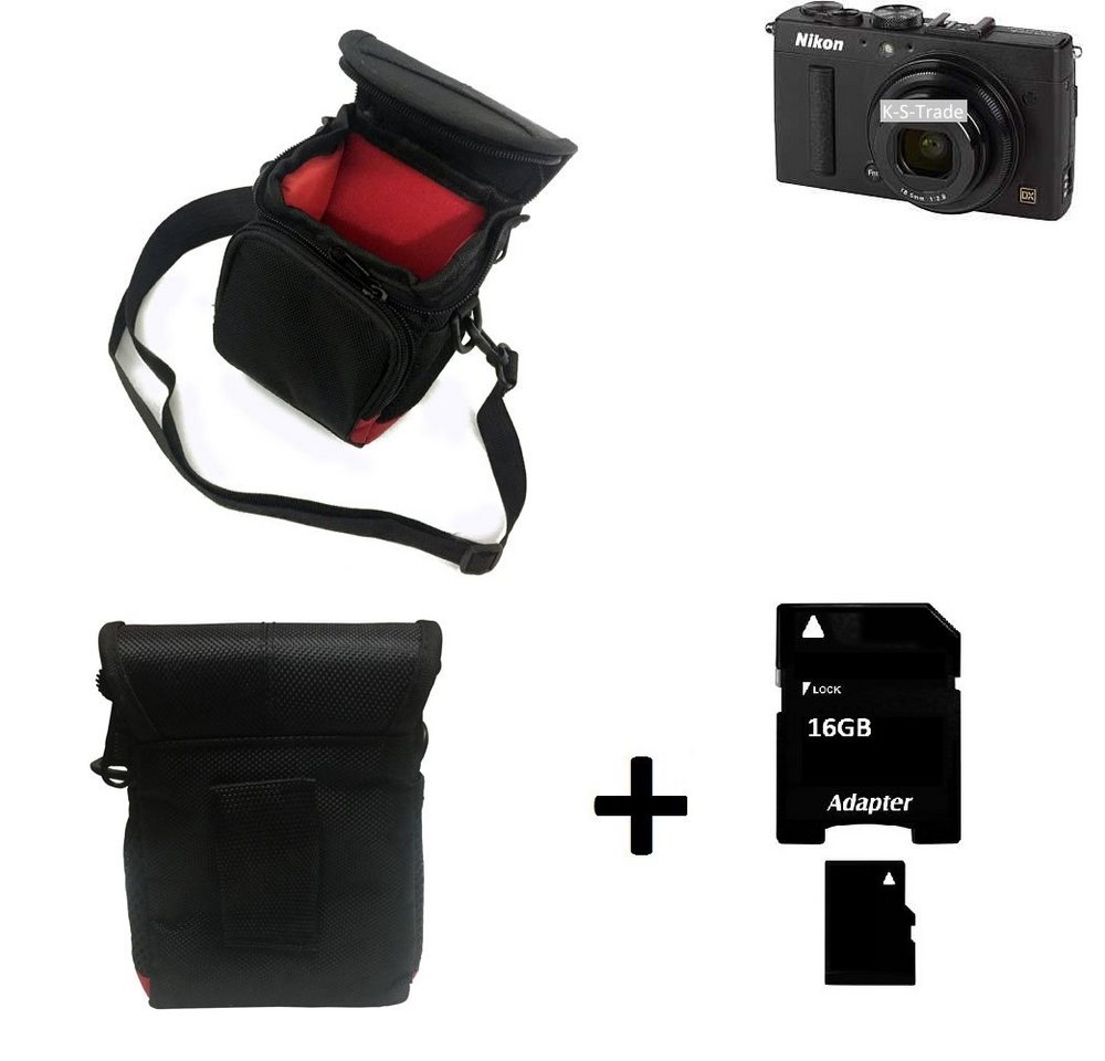 K-S-Trade Kameratasche für Nikon Coolpix A, Kameratasche Fototasche Umhängetasche Schutz Hülle mit Zusatzfach von K-S-Trade