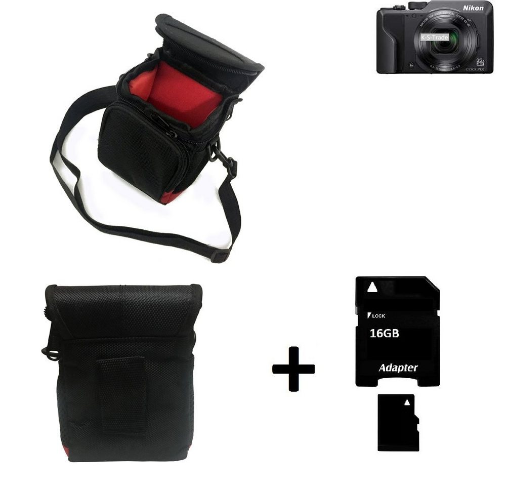 K-S-Trade Kameratasche für Nikon Coolpix A1000, Kameratasche Fototasche Umhängetasche Schutz Hülle mit Zusatzfach von K-S-Trade