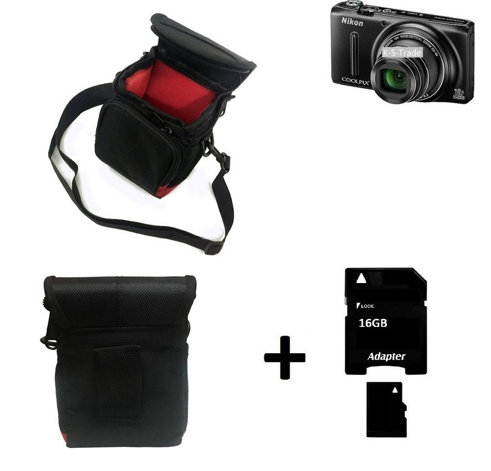 K-S-Trade Kameratasche für Nikon Coolpix S9400, Kameratasche Fototasche Umhängetasche Schutz Hülle mit Zusatzfach von K-S-Trade