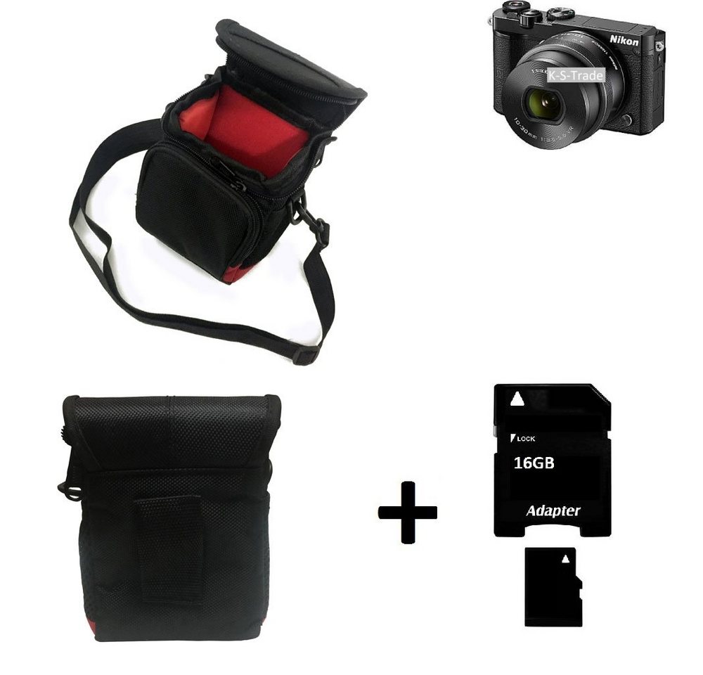 K-S-Trade Kameratasche für Nikon Nikon 1 J5, Kameratasche Fototasche Umhängetasche Schutz Hülle 1 J5 mit von K-S-Trade