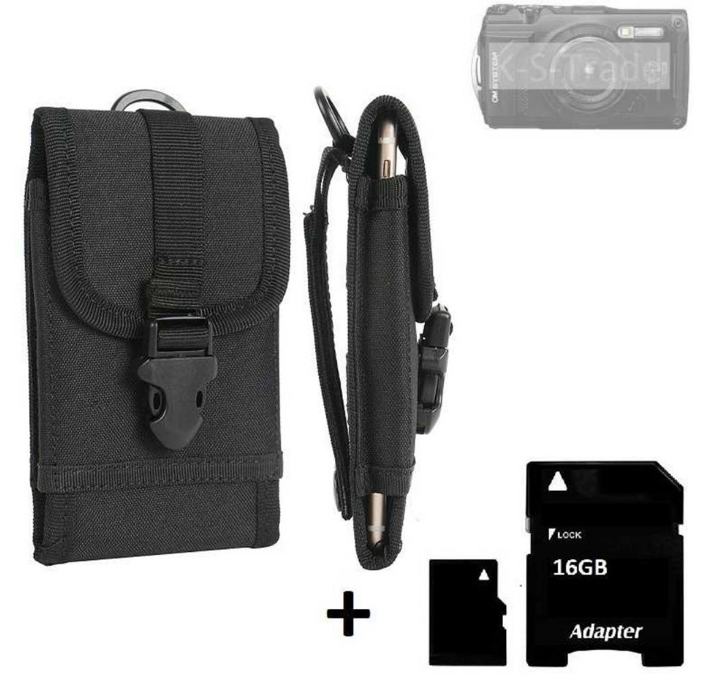 K-S-Trade Kameratasche für OM System TG-7, Kameratasche Gürteltasche Outdoor Gürtel Tasche Kompaktkamera + von K-S-Trade