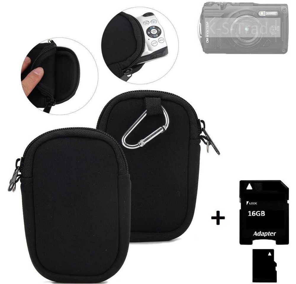 K-S-Trade Kameratasche für OM System TG-7, Kameratasche Schutz Hülle Kompaktkamera Tasche Travelbag sleeve von K-S-Trade