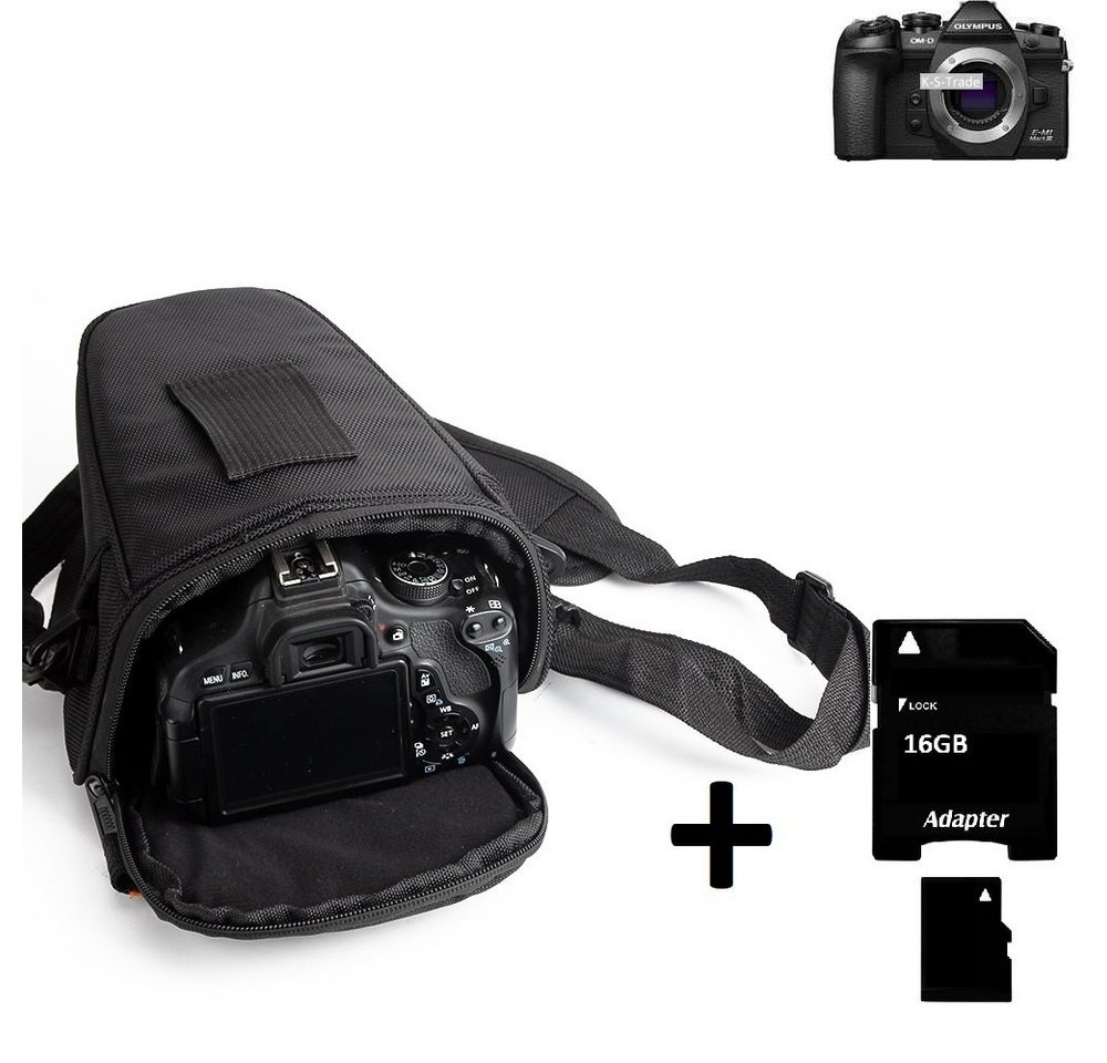 K-S-Trade Kameratasche für Olympus OM-D E-M1 Mark III, Schultertasche Colt Kameratasche Systemkameras DSLR DSLM SLR von K-S-Trade