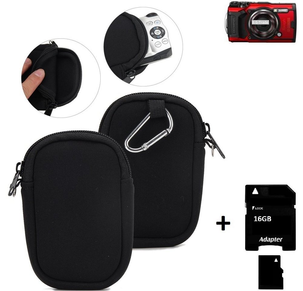 K-S-Trade Kameratasche für Olympus TOUGH TG-6, Kameratasche Schutz Hülle Kompaktkamera Tasche Travelbag sleeve von K-S-Trade