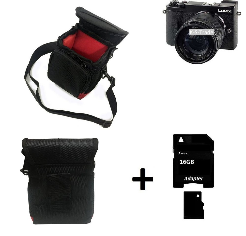 K-S-Trade Kameratasche für Panasonic Lumix DC-GX9, Kameratasche Fototasche Umhängetasche Schutz Hülle mit Zusatzfach von K-S-Trade