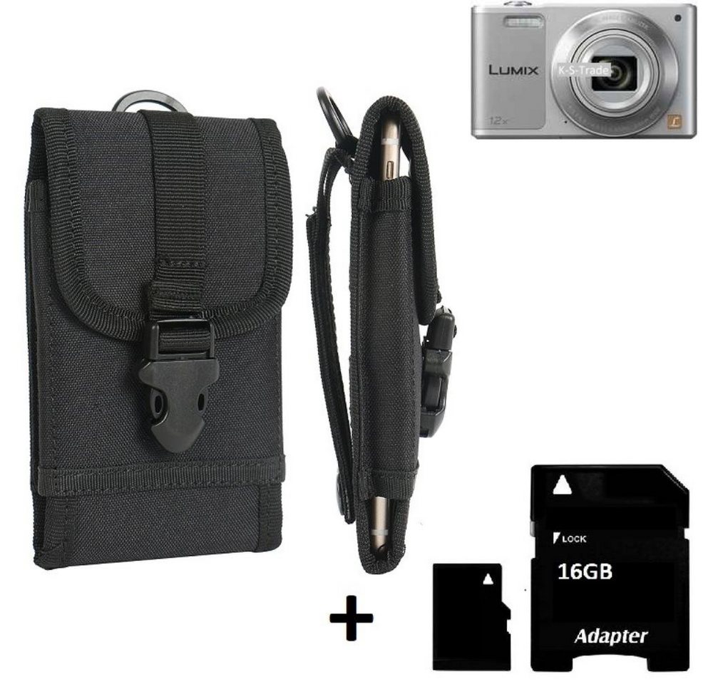 K-S-Trade Kameratasche für Panasonic Lumix DMC-SZ10, Kameratasche Gürteltasche Outdoor Gürtel Tasche Kompaktkamera + von K-S-Trade