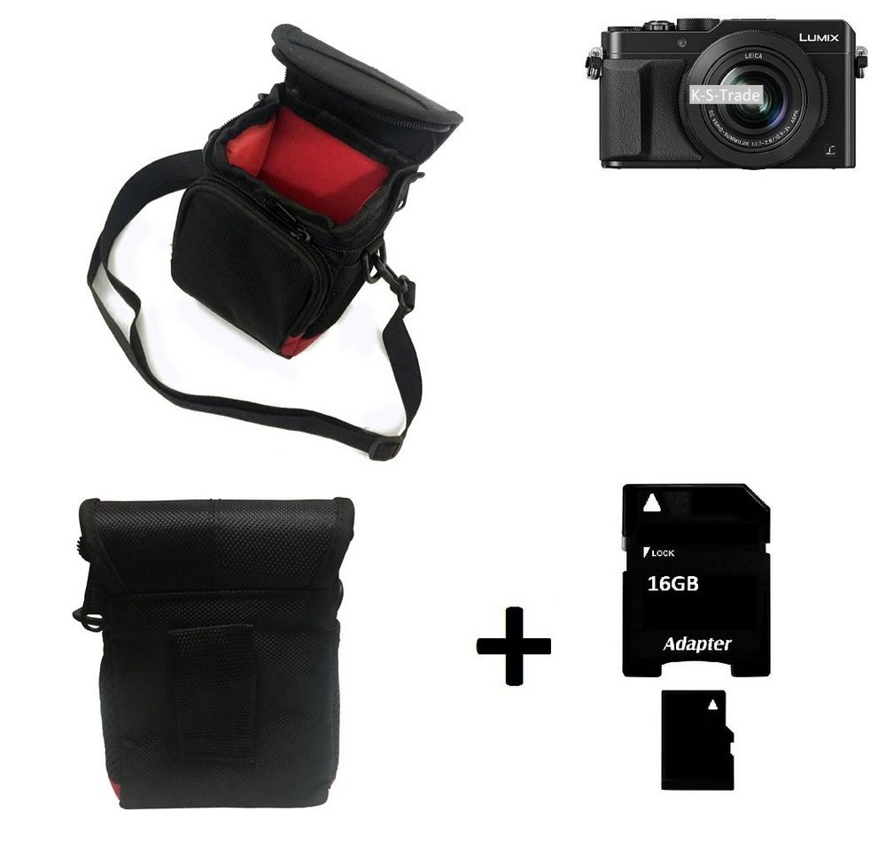 K-S-Trade Kameratasche für Panasonic Lumix LX100, Kameratasche Fototasche Umhängetasche Schutz Hülle mit Zusatzfach von K-S-Trade