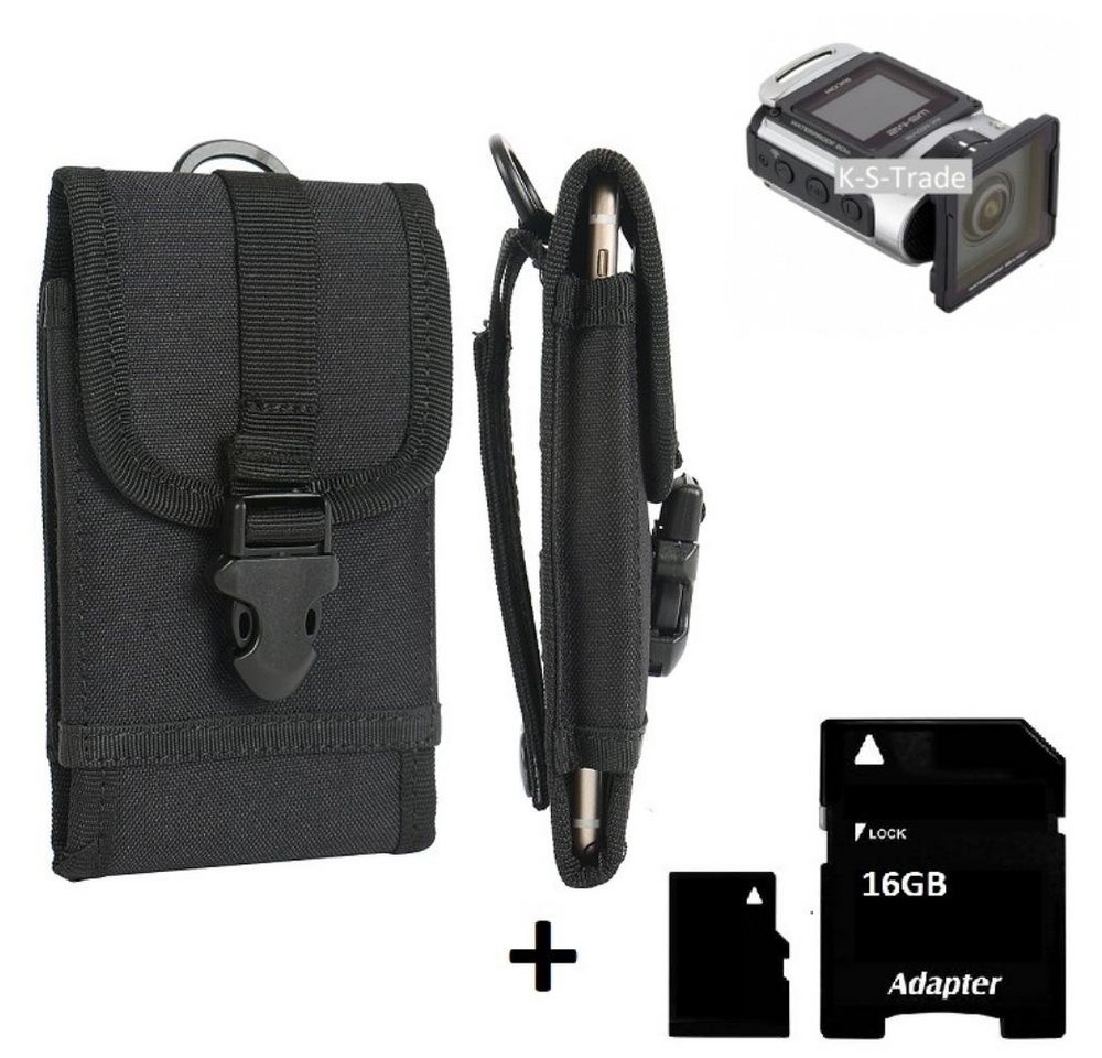 K-S-Trade Kameratasche für Ricoh WG-M 2, Kameratasche Gürteltasche Outdoor Gürtel Tasche Kompaktkamera + von K-S-Trade