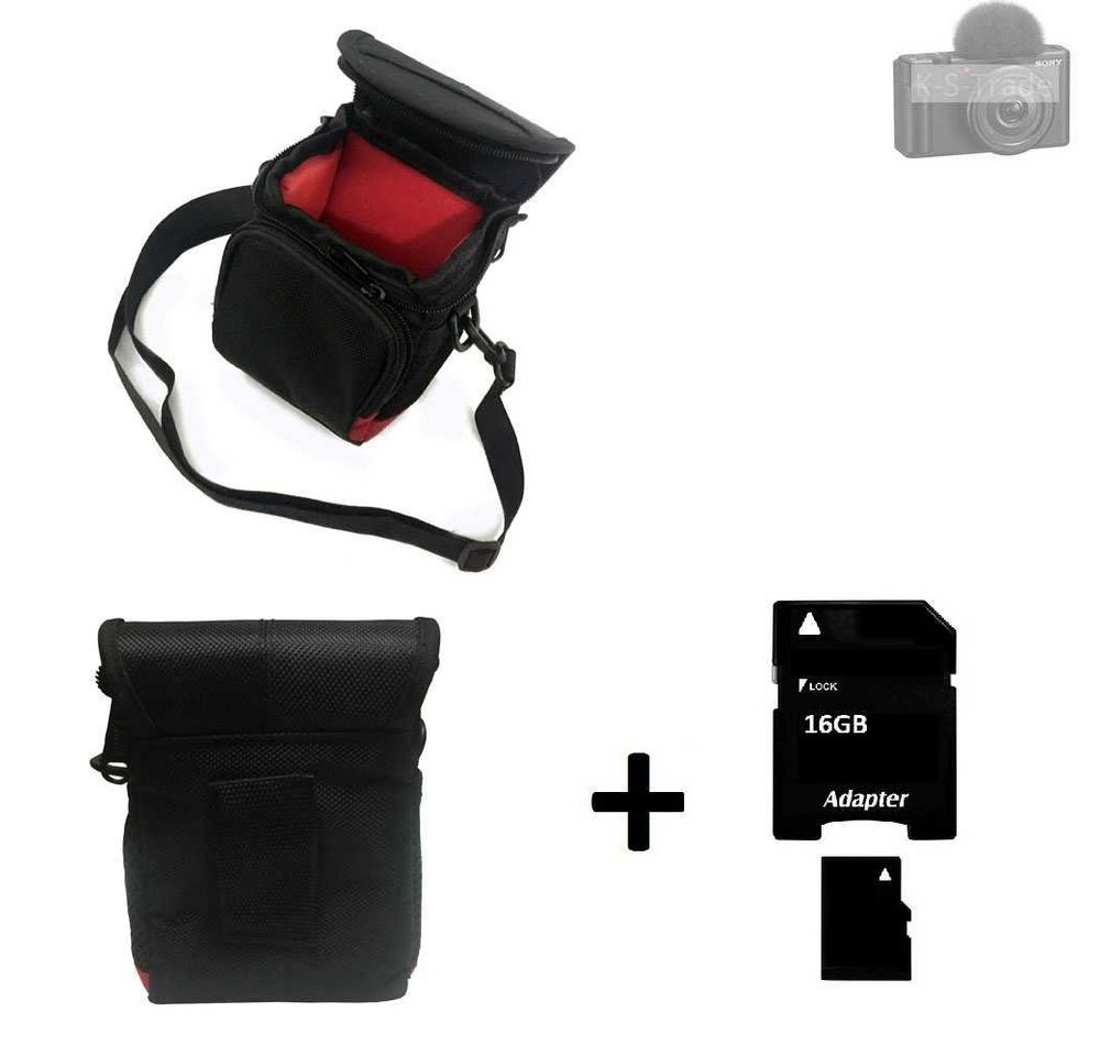 K-S-Trade Kameratasche für Sony ZV-1F, Kameratasche Fototasche Umhängetasche Schutz Hülle mit Zusatzfach von K-S-Trade