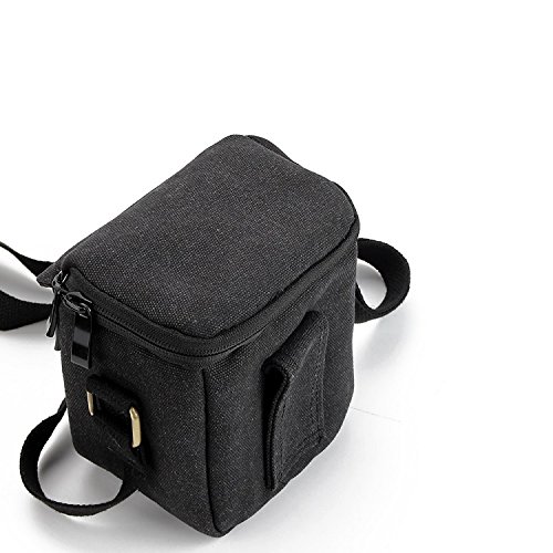 K-S-Trade Qualitativ & Innovativ Umhängetasche Für OM System TG-7 Schulter Tasche Tragetasche Kameratasche Fototasche Schwarz Schutzhülle von K-S-Trade