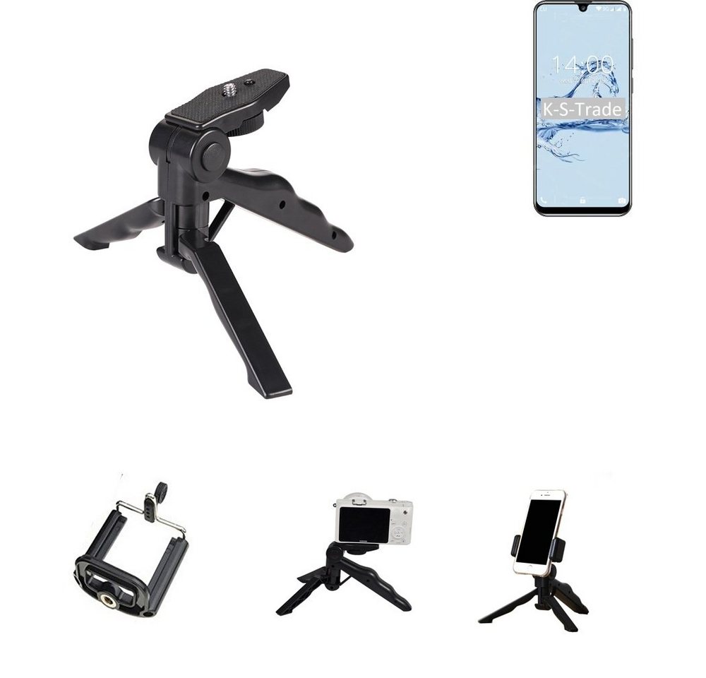 K-S-Trade für Oukitel C16 Smartphone-Halterung, (Stativ Tisch-Ständer Dreibein Handy-Stativ Ständer Mini-Stativ) von K-S-Trade