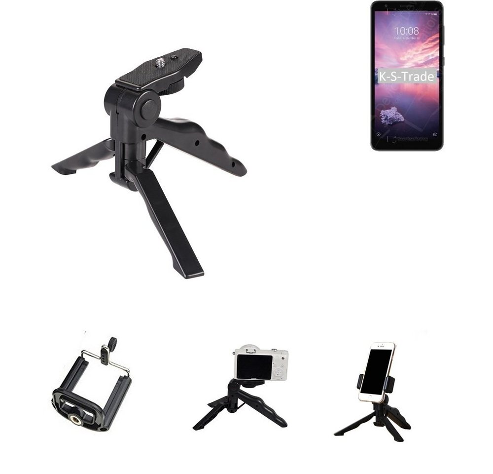 K-S-Trade für ZTE Blade A3 Joy Smartphone-Halterung, (Stativ Tisch-Ständer Dreibein Handy-Stativ Ständer Mini-Stativ) von K-S-Trade