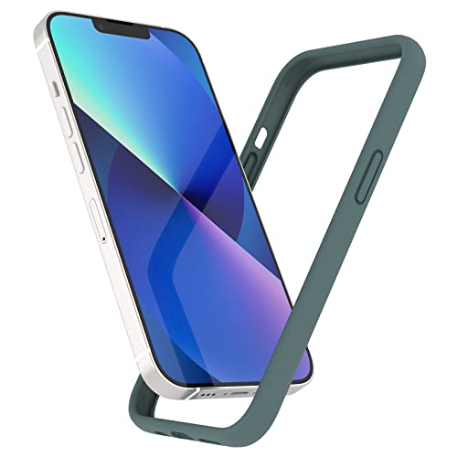 K TOMOTO Kompatibel iPhone 13/13 Pro Bumper Case 6.1", Flüssigkeit Silikon Bumper Case [Shock-Absorb] [Raised Edge Protection] [Drop Protection] [Silky and Soft Touch] Frame Bumper Case, Tannengrün von K TOMOTO