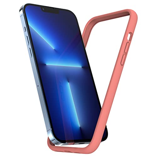 K TOMOTO Kompatibles iPhone 13 Pro Max Bumper Case (6,7 Zoll), Flüssiges Silikon Bumper Case [Stoßdämpfung] [Erhöhter Kantenschutz] [Seidige und weiche Haptik] Rahmen Bumper Case, Koralle von K TOMOTO