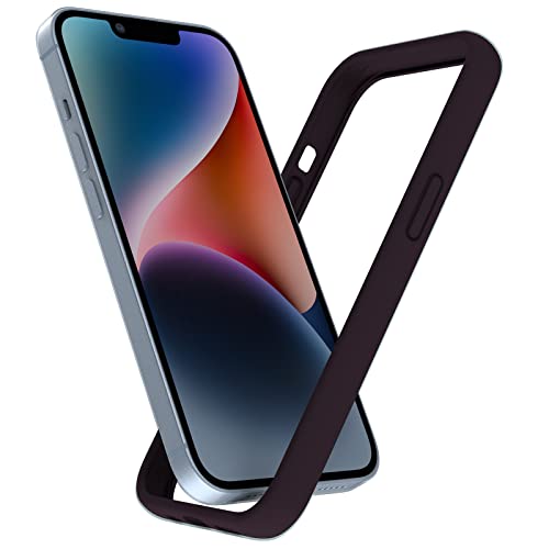 K TOMOTO Kompatibel iPhone 14 Bumper Case (6,1 Zoll), Liquid Silikon Bumper Case [Stoßabsorbierend] [Erhöhter Kantenschutz] [Fallschutz] [Seidig und weiche Haptik] Rahmen Bumper Case, Holunderbeere von K TOMOTO