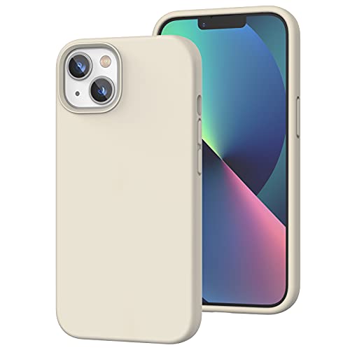 K TOMOTO Kompatibel mit iPhone 13 Hülle [Fallschutz Kratzfest] Stoßfeste Flüssigsilikon Schutzhülle mit Anti-Fingerabdruck Hülle mit Mikrofaserfutter, Handyhülle für iPhone 13 6,1 Zoll, Stein von K TOMOTO