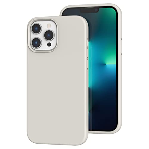 K TOMOTO Kompatibel mit iPhone 13 Pro Hülle, [Fallschutz] [Anti-Fingerabdruck] Stoßfeste Flüssigsilikonhülle mit Mikrofaserfutter, Handyhülle für iPhone 13 Pro 6,1 Zoll 2021, Stein von K TOMOTO