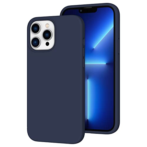 K TOMOTO Kompatibel mit iPhone 13 Pro Max Hülle für Frauen, [Fallschutz] [Anti-Fingerabdruck] [Anti-Kratzen] Stoßfeste, weiche Silikon-Handyhülle für iPhone 13 Pro Max 6,7 Zoll, Mitternachtsblau von K TOMOTO