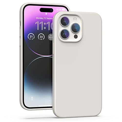 K TOMOTO Kompatibel mit iPhone 14 Pro Max Hülle für Frauen, [Fallschutz] [Anti-Fingerabdruck] [Anti-Kratzen] Stoßfeste, Weiche Silikon-Handyhülle für iPhone 14 Pro Max 6,7 Zoll, Stein von K TOMOTO
