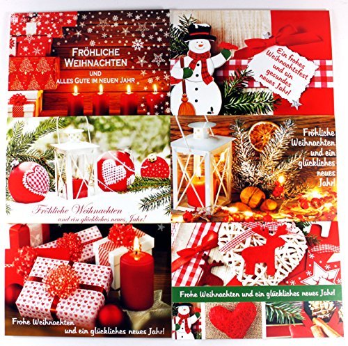K&B Vertrieb Weihnachtskarten 100 Stück mit Weihnachtsmotiven Glückwunschkarten Weihnachten 22-7650 von K&B Vertrieb
