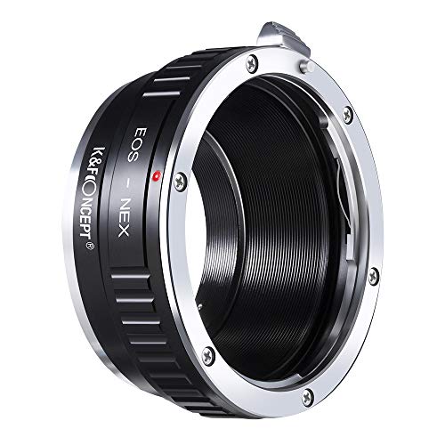 K&F Concept EOS-NEX Fit Adapter Objektivadapter für Canon EOS an Sony Adapter Ring (Keine elektronische Verbindung) für Canon EOS EF Objektiv auf Sony Alpha E-Mount Systemkamera von K&F Concept