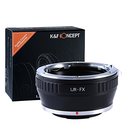 K&F Concept® L/R-FX Objektiv Adapterring Adapter Fuji FX Objektivadapter für Leica R Mount Objektive auf Fujifilm X-Mount Bajonett Systemkamera Fuji Finepix X-T1,X-E2,X-E1,X-A1,X-M1,X-Pro1 von K&F Concept