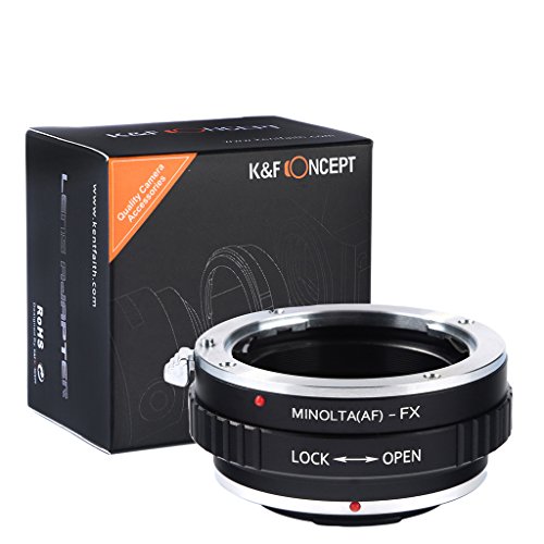 K&F Concept® Minolta(AF)-FX Objektivadapter Adapter Fuji Objektiv Adapterring für Minolta AF Objektiv auf Fujifilm X-Mount Bajonett Systemkamera Fuji Finepix X-T1,X-E2,X-E1,X-A1,X-M1,X-Pro1 von K&F Concept