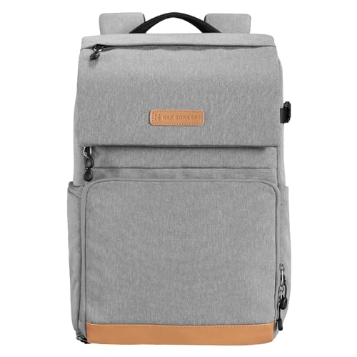 K&F Concept 22L Kamerarucksack für Fotografen, große Kapazität, Kamerataschen mit Regenschutz, 15,6-Zoll-Laptopfach für Kamera-Drohnentaschen von K&F Concept