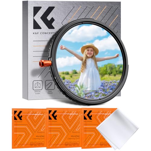 K&F Concept 3-IN-1 Filter 58mm Polfilter&ND2-ND32&Black Mist 1/4 Filter mit 28 Schichten Nanobeschichtung (Nano-Klear) von K&F Concept