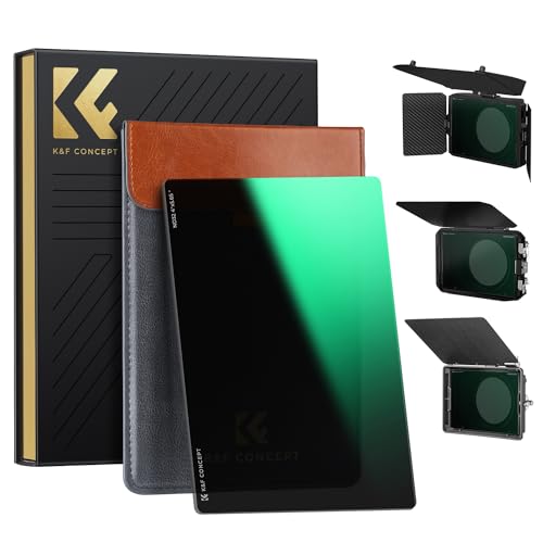 K&F Concept 4 x 5,65" ND32 Filter(5 Blendenstufen),Dicke 4mm Rechteckfilter quadratischer Graufilter für Außenaufnahmen,Kompatibel mit 4 x 5,65" Matte Box System/Filtertabletts von K&F Concept