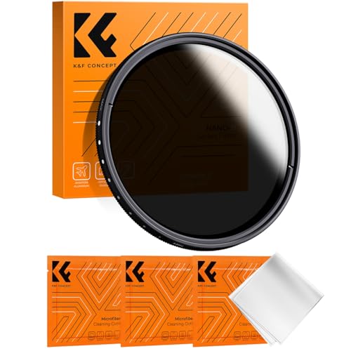 K&F Concept B-Serie 40.5mm ND Filter Variabler ND2-ND400 (1-9 Stop) Slim Neutral Graufilter von K&F Concept