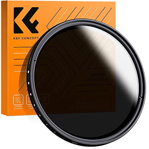 K&F Concept B-Serie 52mm ND Filter Variabler ND2-ND400 (1-9 Stop) Slim Neutral Graufilter von K&F Concept