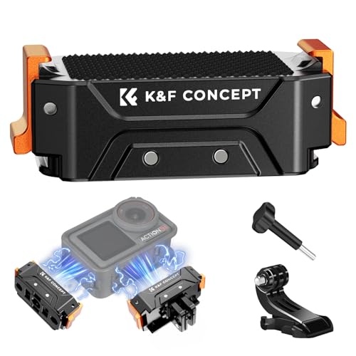 K&F Concept Magnethalterung für DJI Osmo Action 5 Pro, Schnellverschluss Halterung für DJI Osmo Action 5 Pro/Action 4, Aluminiumlegierung Halterung Erweiterung für Osmo Action 4/Action 3 Zubehör von K&F Concept