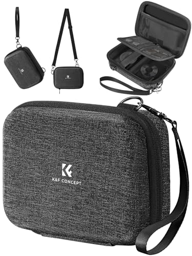 K&F Concept Digitalkamera Tasche Kleine, kompatibel Fotokamera Tasche, Kinderkamera Tasche Eva-Hartschalendesign (nur Hülle) Grau von K&F Concept
