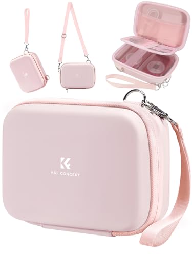 K&F Concept Digitalkamera Tasche Kleine, kompatibel Fotokamera Tasche, Kinderkamera Tasche Eva-Hartschalendesign (nur Hülle) Rosa von K&F Concept