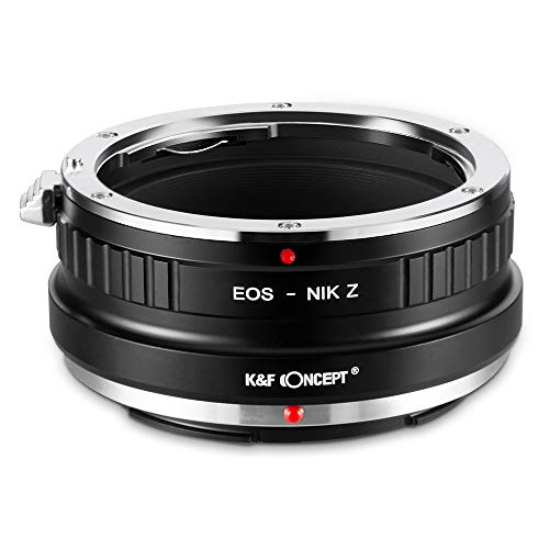 K&F Concept EOS-NIK Z Bajonettadapter Objektiv Ring für Canon EOS EF EF-S Objektiv auf Nikon Z 7 und Nikon Z 6 Spiegellose Vollformatkamera von K&F Concept