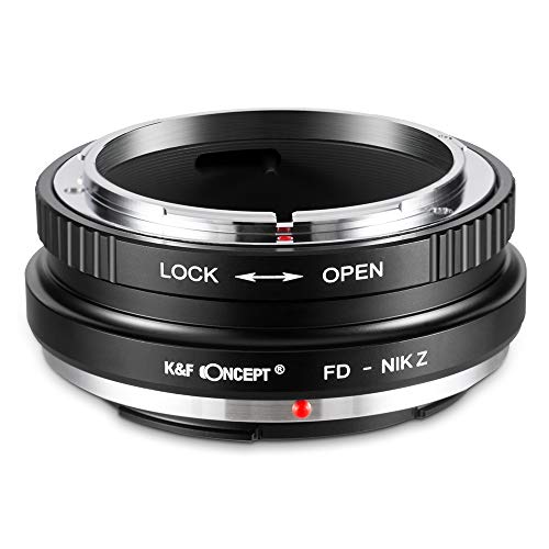 K&F Concept FD-NIK Z Bajonettadapter Objektiv Ring für Canon FD Objektiv auf Nikon Z 7 und Nikon Z 6 Spiegellose Vollformatkamera von K&F Concept