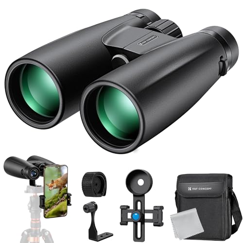 K&F Concept Fernglas Erwachsene 12 * 50 HD Ferngläser Schwarz BAK4 mit Handyhalterung und Stativumbauhalterung für Vogelbeobachtung, Jagd, Wandern, Sightseeing K&F Concept Fernglas Erwachsene 12 * 50 HD Ferngläser Schwarz BAK4 mit Handyhalterung und Stativumbauhalterung für Vogelbeobachtung, Jagd, Wandern, Sightseeing von K&F Concept