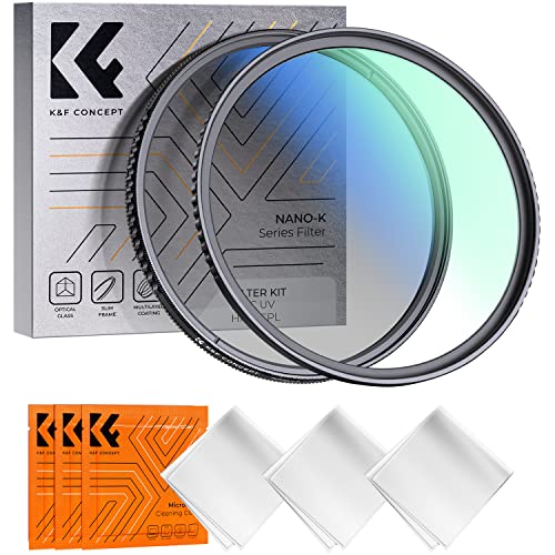 K&F Concept Filterset K-Serie Polfilter CPL Filter + MCUV Filter, Zirkularer Polarisationsfilter & UV-Sperrfilter-72mm von K&F Concept