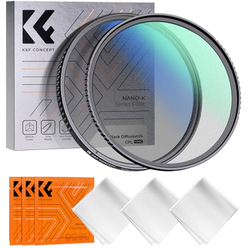 K&F Concept Filtersets 49mm Black Mist 1/4, Polfilter, Black Promist 1/4, CPL Filter mit Multi-Beschichtung (Nano Klear) von K&F Concept