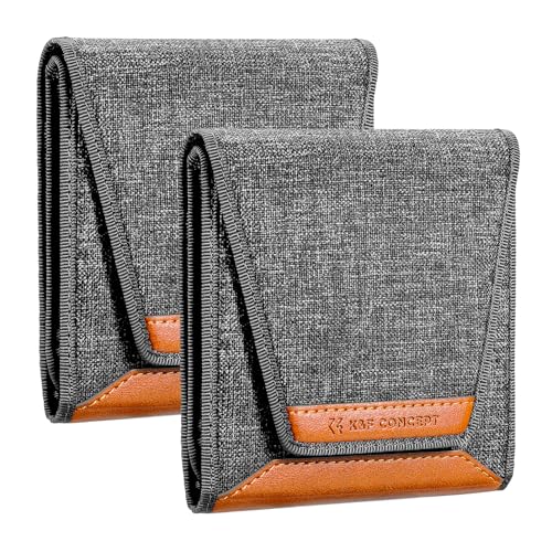 K&F Concept Filtertasche mit 3 Taschen, für 67-82mm Digitalkamera-/Camcorderfilter Filter Taschen (2*M(Zweierpack)) von K&F Concept