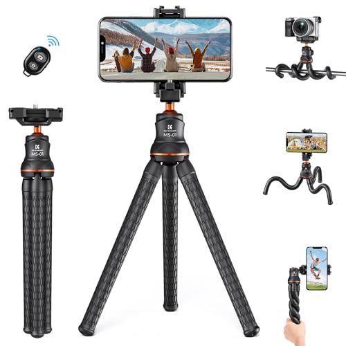 K&F Concept Handy-Stativ,MS01 Gorillapod mit Bluetooth-Fernbedienung,Flexibel Stativ für Smartphone und Kamera,Tripod mit 360° drehbarer Stativhalterung,für iPhone 15/14/13,Sumsung,Xiaomi K&F Concept Handy-Stativ,MS01 Gorillapod mit Bluetooth-Fernbedienung,Flexibel Stativ für Smartphone und Kamera,Tripod mit 360° drehbarer Stativhalterung,für iPhone 15/14/13,Sumsung,Xiaomi von K&F Concept