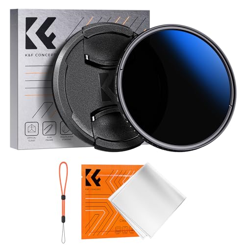 K&F Concept K-Serie 55mm ND Filter Variabler Graufilter ND2-400 (1-9 Blendenstufen) mit Objektivdeckel von K&F Concept