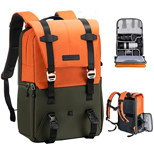 K&F Concept Kamerarucksack, Fotorucksack für Fotografen, Kamerarucksack mit 15-15,6-Zoll-Laptopfach, kompatibel für Canon/Nikon/Sony/DJI Mavic Drone (Beta Rucksack 20L). von K&F Concept