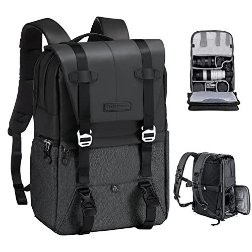 K&F Concept Kamerarucksack, Fotorucksack für Fotografen, Kamerarucksack mit 15-15,6-Zoll-Laptopfach, kompatibel für Canon/Nikon/Sony/DJI Mavic Drone (Beta Rucksack 20L). von K&F Concept