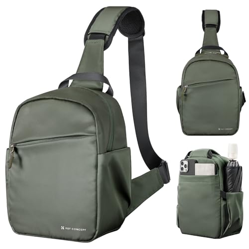 K&F Concept Kameratasche, Kamera Sling Tasche Schultertasche Fotorucksack Klein, Wasserdichter Kamerarucksack, Verstellbarer Schultergurt Kamera Rucksack für DSLR/SLR Kamera Objektiv von K&F Concept